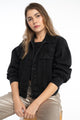 Chaqueta negra amplia DW203 - Denim Wave