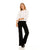 Pantalon negro bota ancha DW228 - Denim Wave