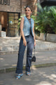 Pantalón brillo azul DW245 - Denim Wave